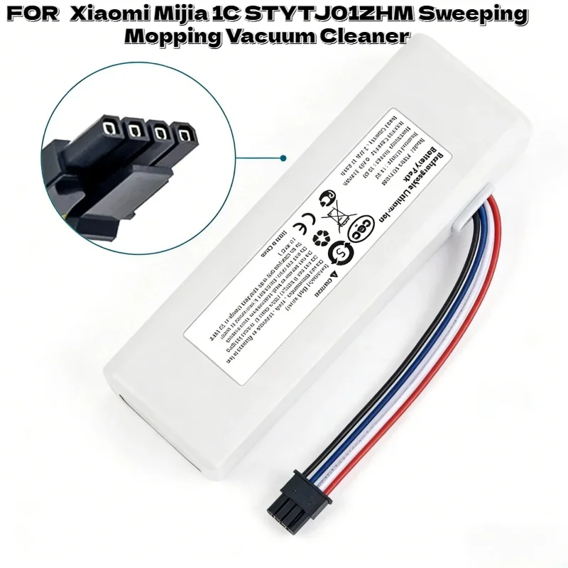 

High Capacity 14.4V 6500mAh Replacement Battery P1904-4S2P-MM for Xiaomi Mijia 1C STYTJ01ZHM Sweeping Mopping Vacuum Cleaner