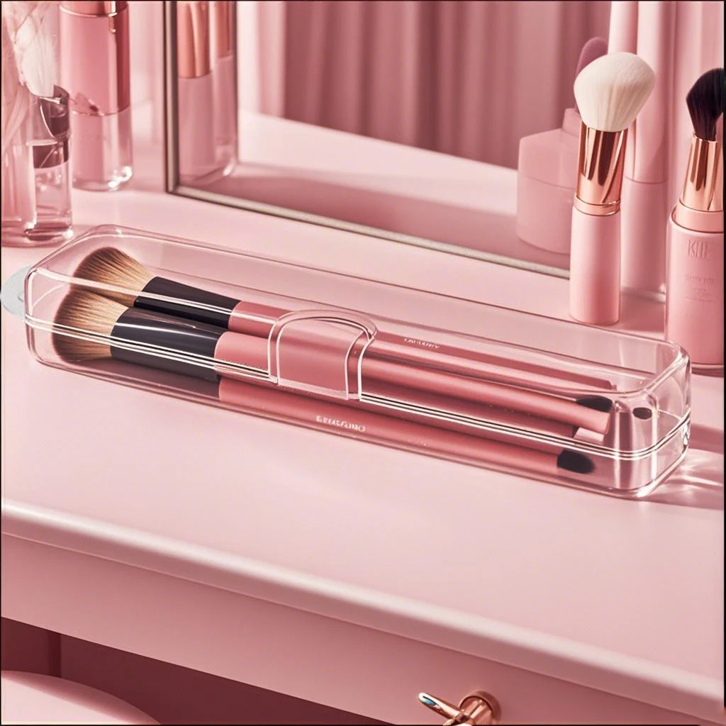 Transparent Dustproof Plastic Paintbrush, Makeup Brush, Spoon, Chopsticks, Nail Art Pen, Data Line, Small Objects Storage Box