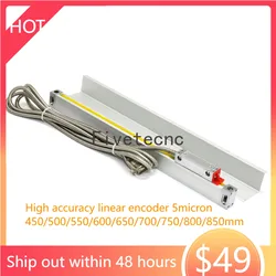 5um Linear Scale Linear Encoder 450 500 550 600 650 700 750 800 850 Mm Travel Fit Sino Easson Digital Readout DRO Lathe Machines