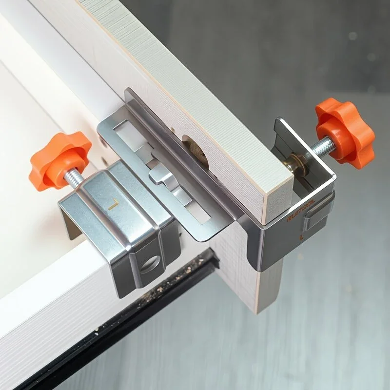 

2 шт. регулируемые передние зажимы для ящика из нержавеющей стали, сборка шкафа «сделай сам», инструменты не требуется, подходят для панелей 10-30 мм, сборка мебели