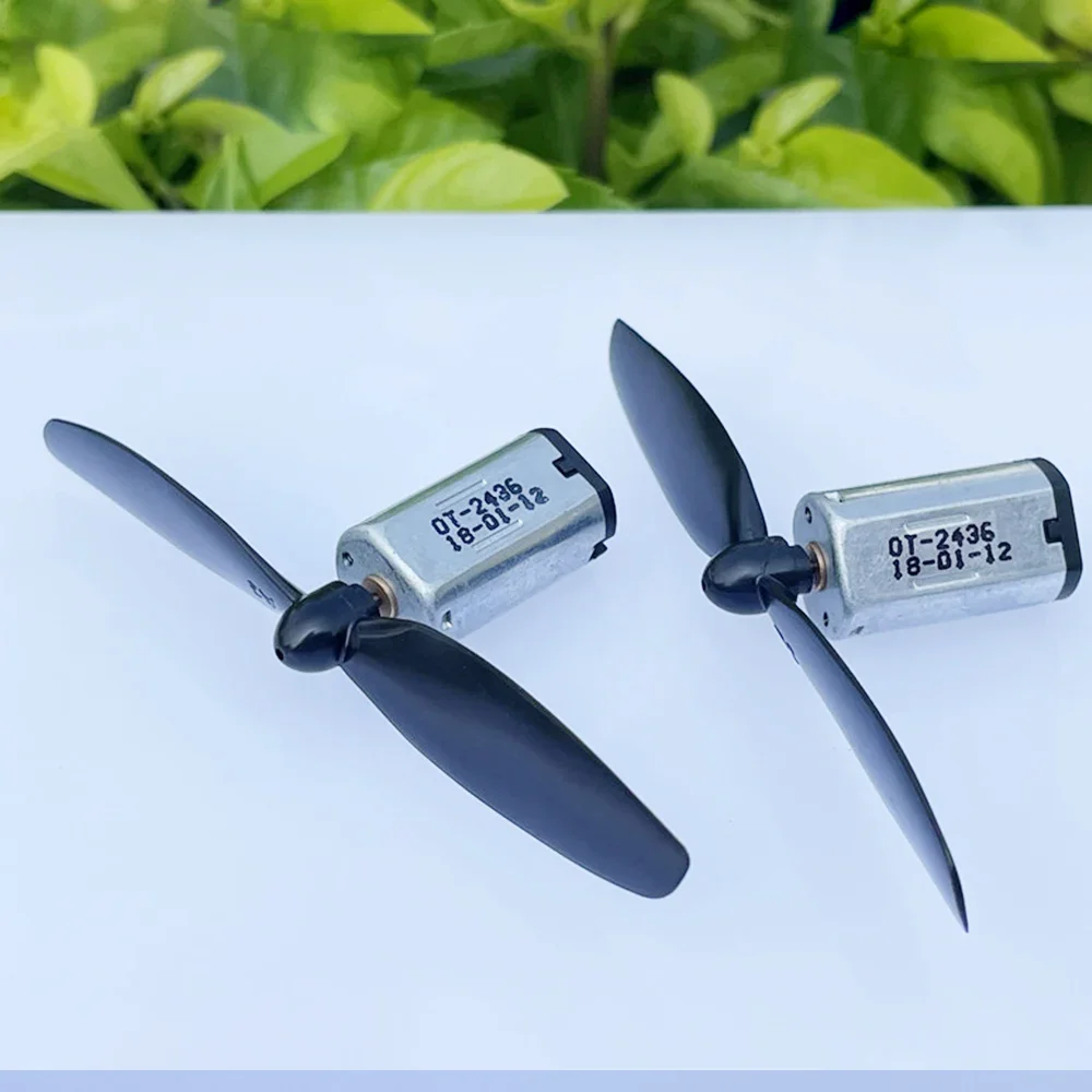 A Pair N30 Motors with Propellers DC 3V 3.7V 4.2V 40000RPM CW CCW High Speed Carbon Brush Strong Magnetic for RC Glider Engine