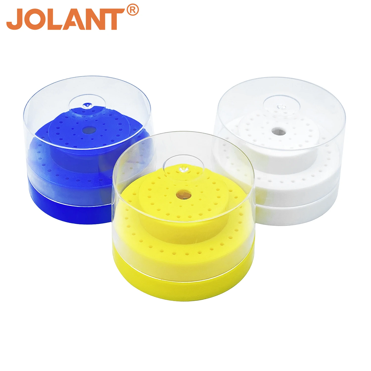 

60 Holes JOLANT Dental Disinfection Box Bur Drill Diamond Placement Box Burs Block Sterilization Case Holder Dentist Lab Tools