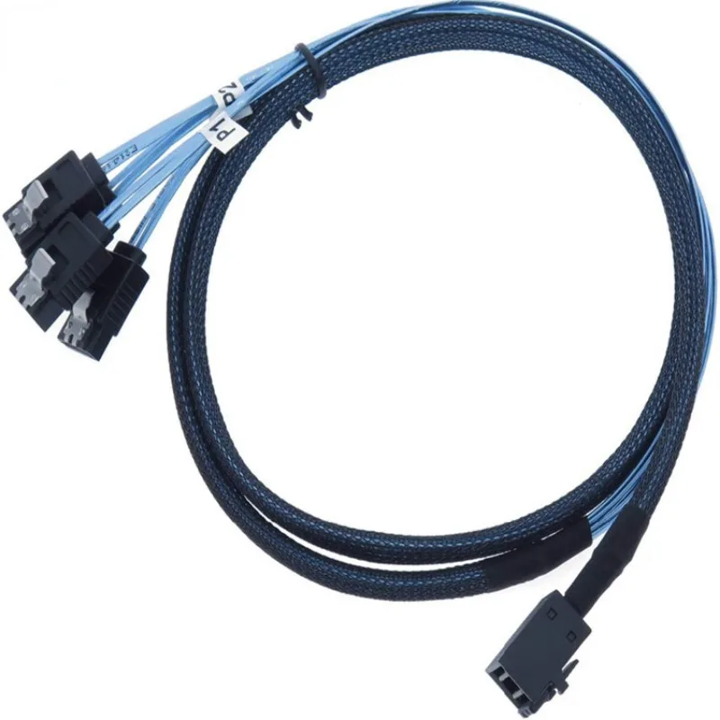 50cm 100cm Internal Mini SAS SFF-8643 Host To 4 SATA 7pin Target Hard Disk 6Gbps Data Server Raid Cable