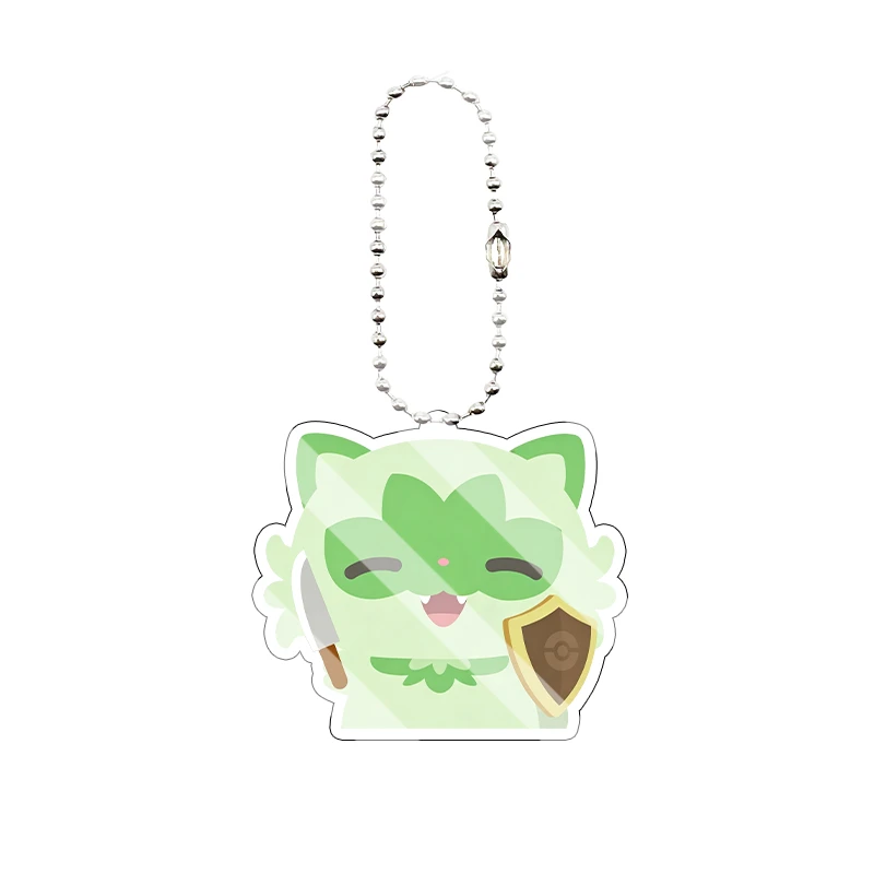 Creative Bulbasaur Squirtle Psyduck Jigglypuff Defense Team Acrylic Keychain Gen 1 Classic Pockets Monster Bag Pendant Charm Toy view 6