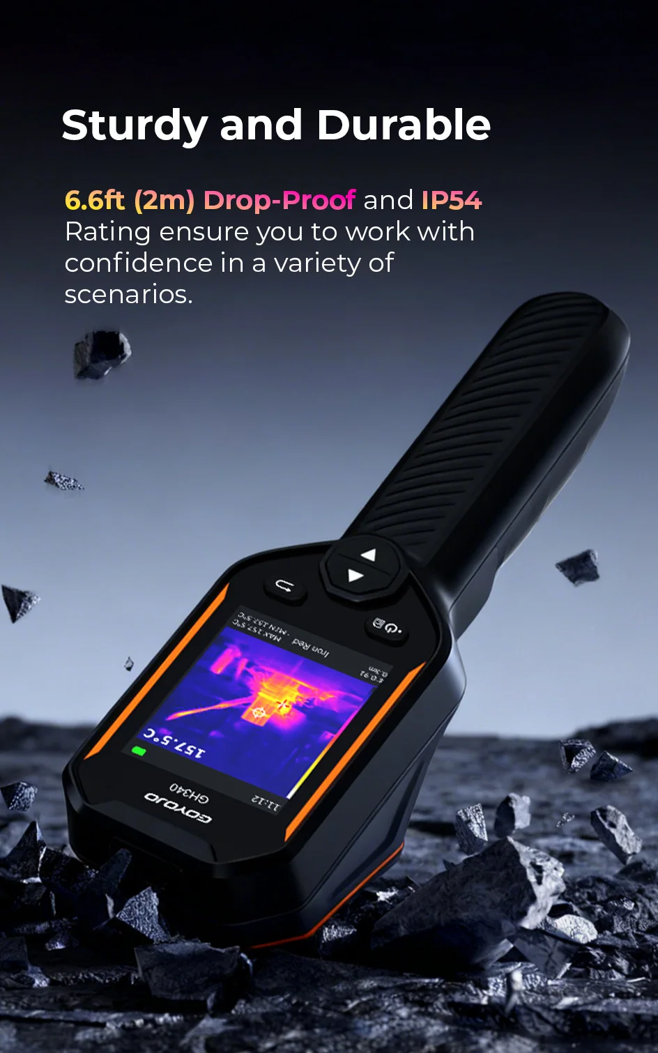2025 New GH340 Thermal Imager 256 x 192 IR Resolution with 2MP Visual Camera, Thermal Imaging Camera for Home Inspection