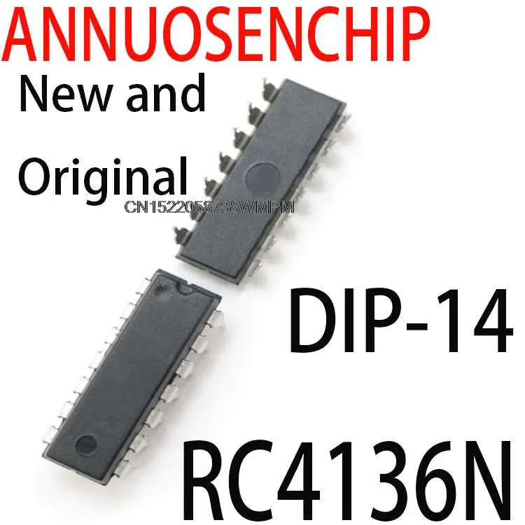 

100 шт. новые и оригинальные RC4136 DIP-14 RC4136N