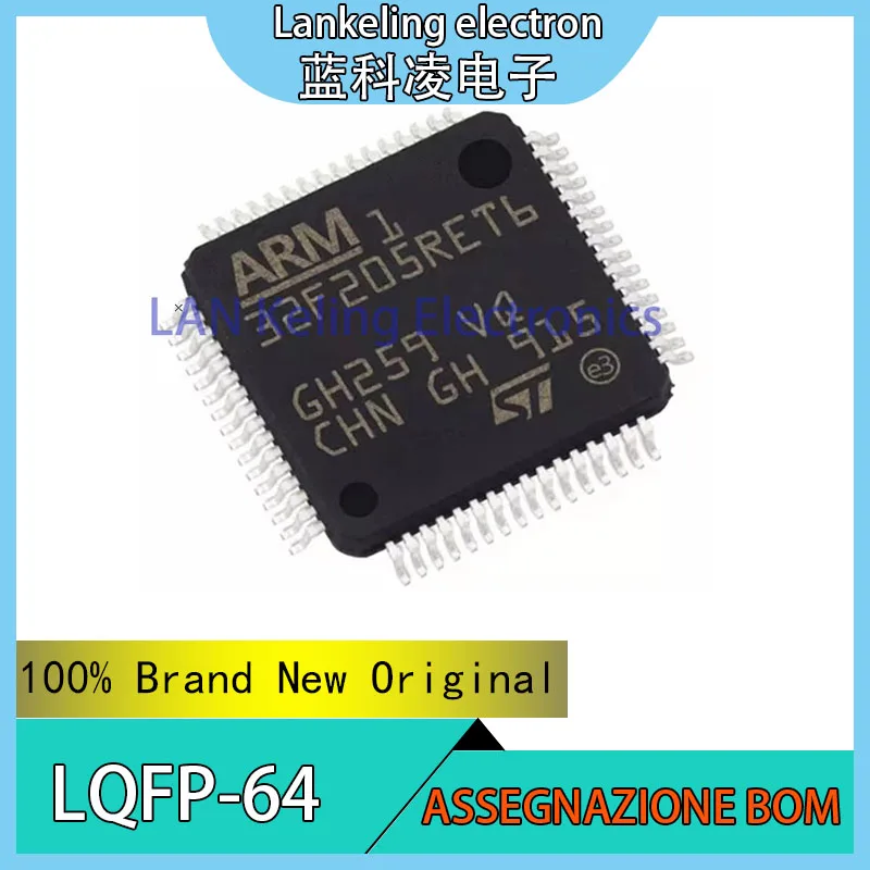 

STM32F205RET6 STM STM32F STM32F205 STM32F205RE STM32F205RET 100% Brand New Original MCU LQFP-64 Chip IC