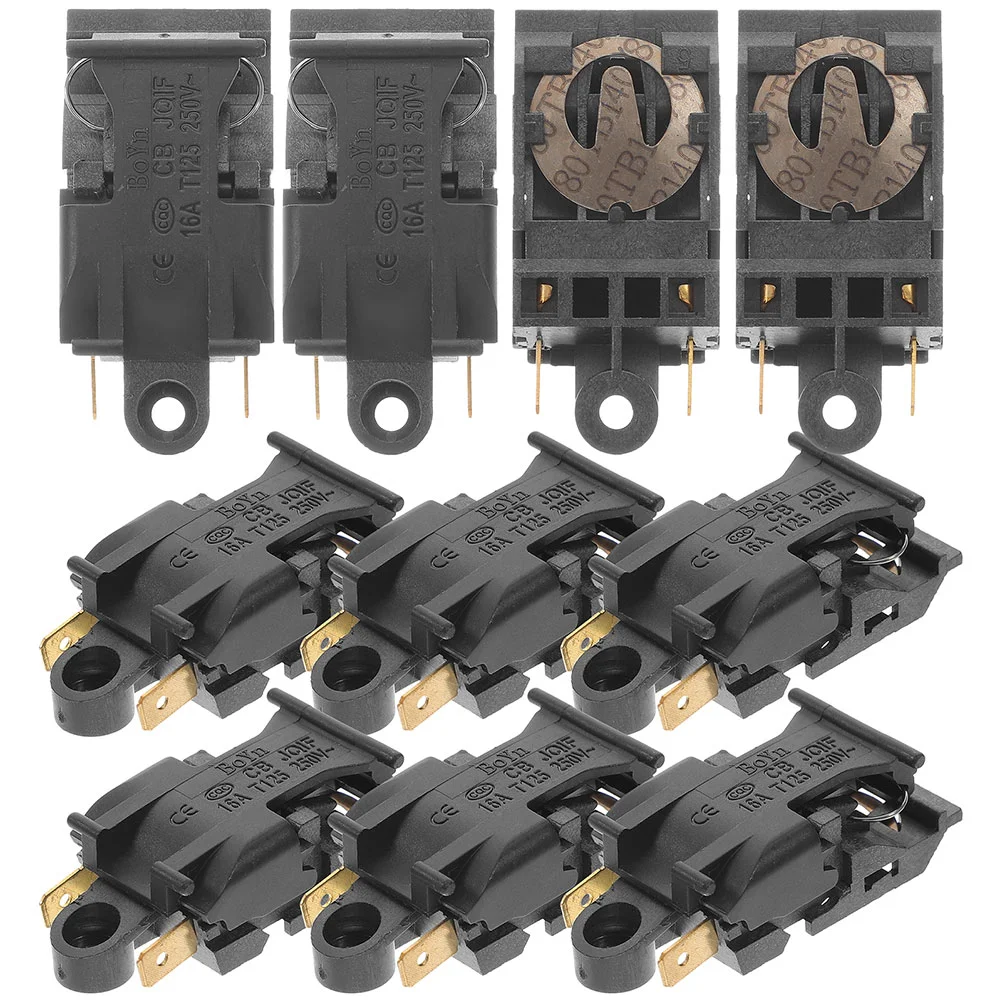 20 peças interruptor de chaleira elétrica controle de temperatura para dispositivo de aquecimento termostato normalmente fechado de metal