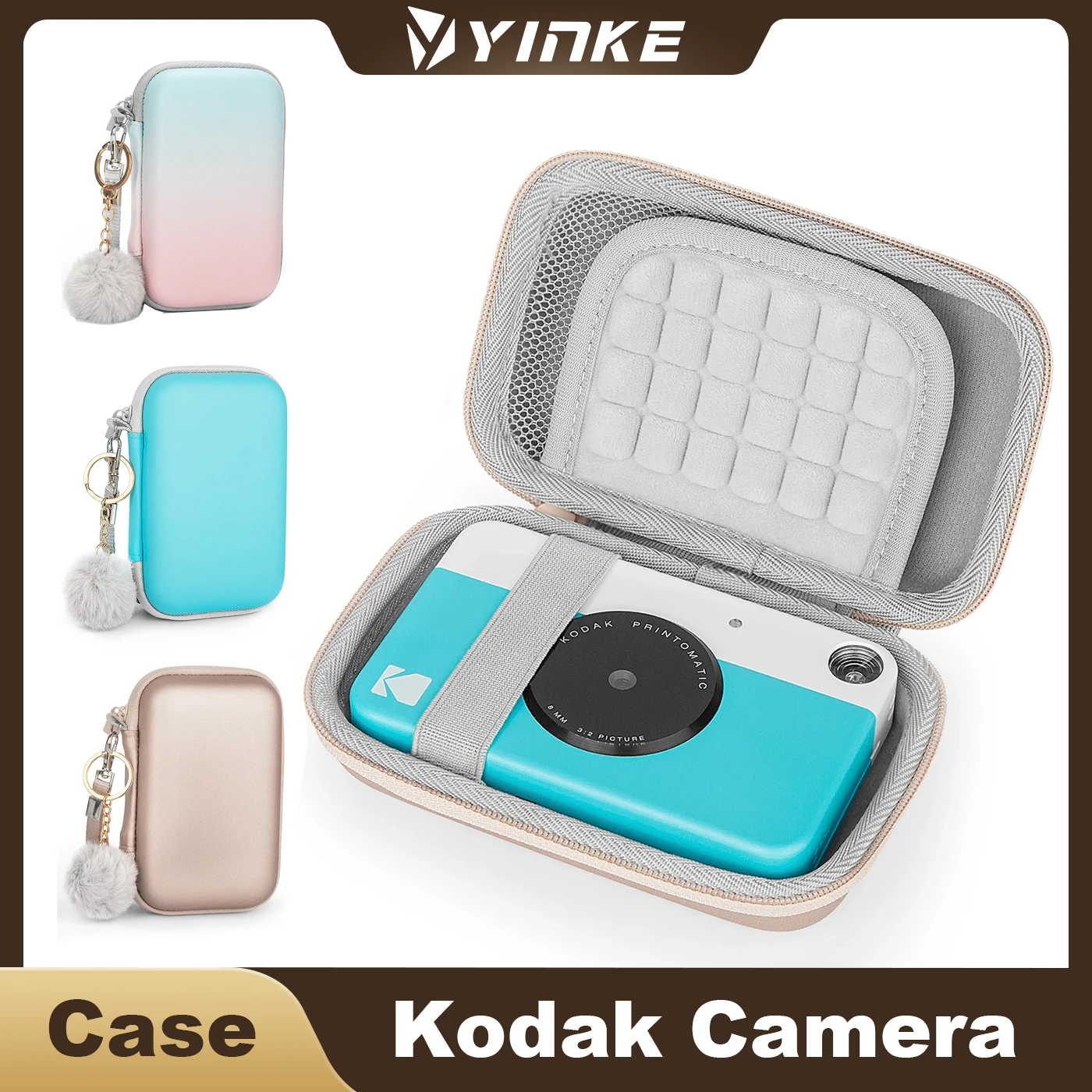 Водонепроницаемый жесткий чехол из ЭВА для принтеров Kodak PRINTOMATIC/Smile/Mini 2 HD и Polaroid SNAP — пылезащитный чехол для путешествий с ремешком на руку