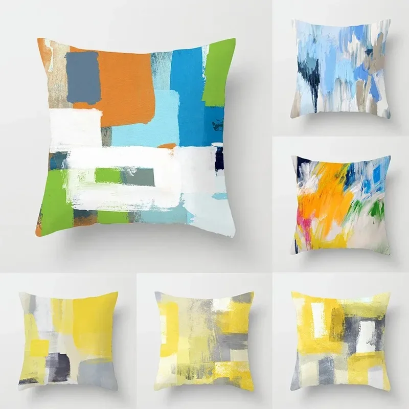 

Abstract Stripes Simple Pillowcase Interior Decoration Office Living Room Home Pillowcase