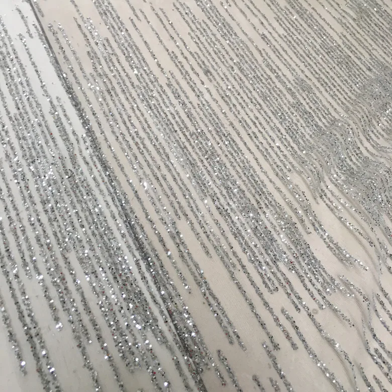 

Вышитая сетчатая ткань в полоску для вечерних платьев, блестящая, с горячим тиснением, для свадебных торжеств и декора