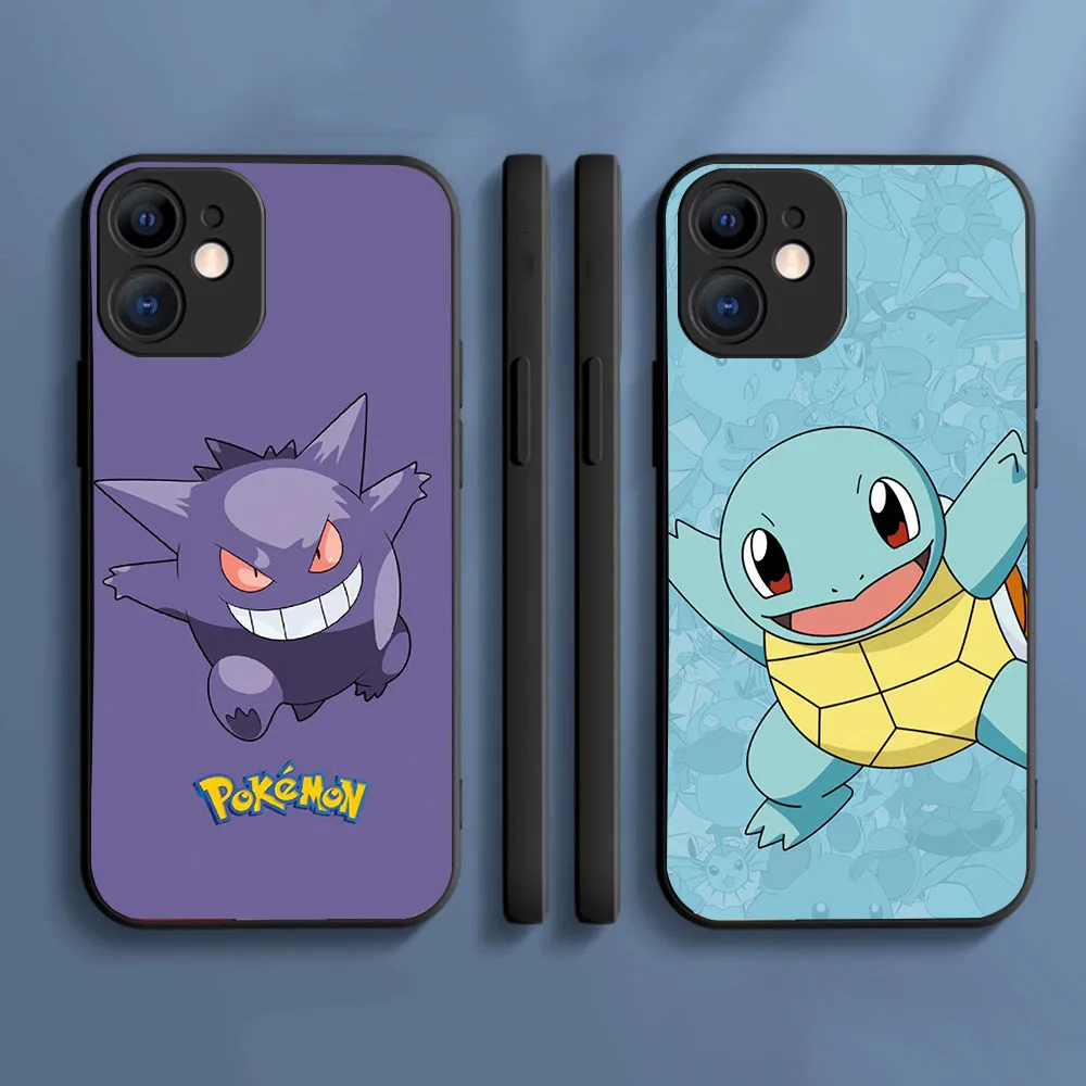 Pokémon Soft Case para iPhone, bonito, 14, 13, 11, 12, XS, Pro, Max, Plus, X