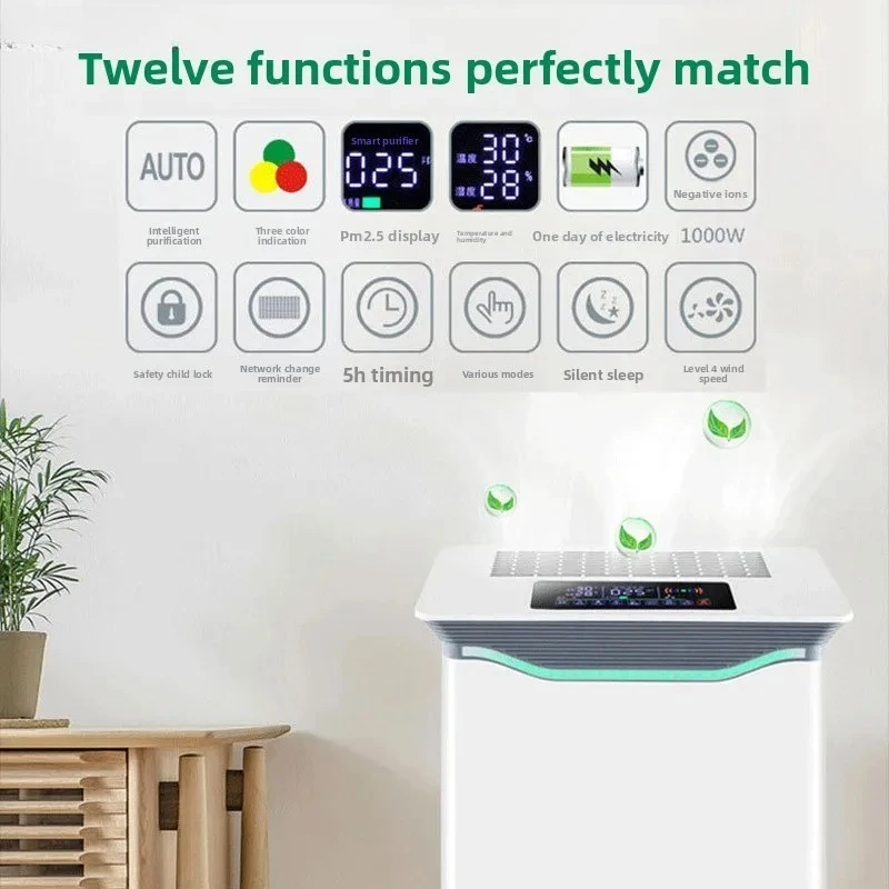 chess and card room air purifier removes second-hand smoke, formaldehyde odor, dust, smoke removal artifact, and freshener