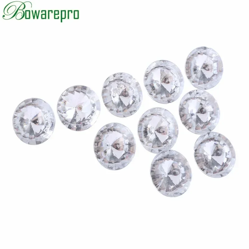 10PCS Acrylic Rhinestone Diamond Buttons Tufting Sofa Upholstery Headboard Decor For Clothing Crafts DIY Sewing Accessories 25MM