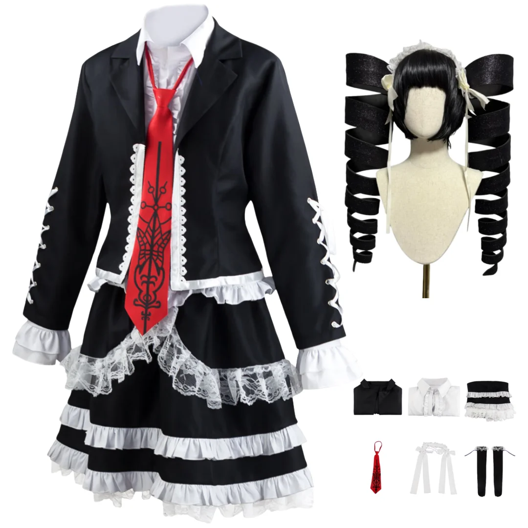 Danganronpa Yasuhiro taeko Celestia Ludenberg Косплей Костюм Парик Danganronpa Yasuhiro taeko Celestia Ludenberg Косплей Костюм Парик