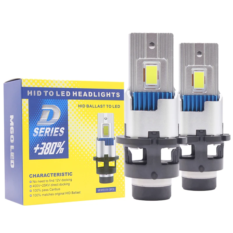 

D Series M60 Led Plug Play 6000K HID Ксеноновые светодиодные фары D2 D4 D2S D3S D4S Совместимые светодиодные фары Противотуманные фары