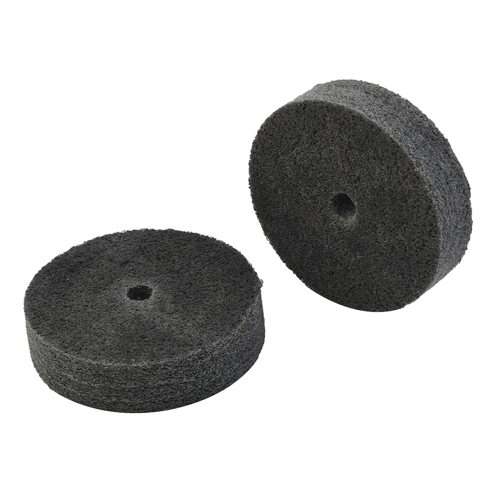 2pcs 75mm Nylon Abrasive Grinding Wheel On Household Bench Grinder For Metal Stone Wood Finishing Grinding Disc Tool