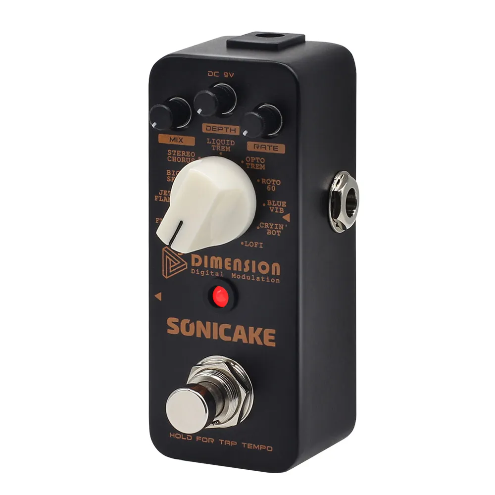 SONICAKE 5th Dimension Local Digital Modulation Effects Pedal W/H 11 Effects of Phaser,Flanger,Chorus,Tremolo,Vibrato,Autowah Sampling QSS-08