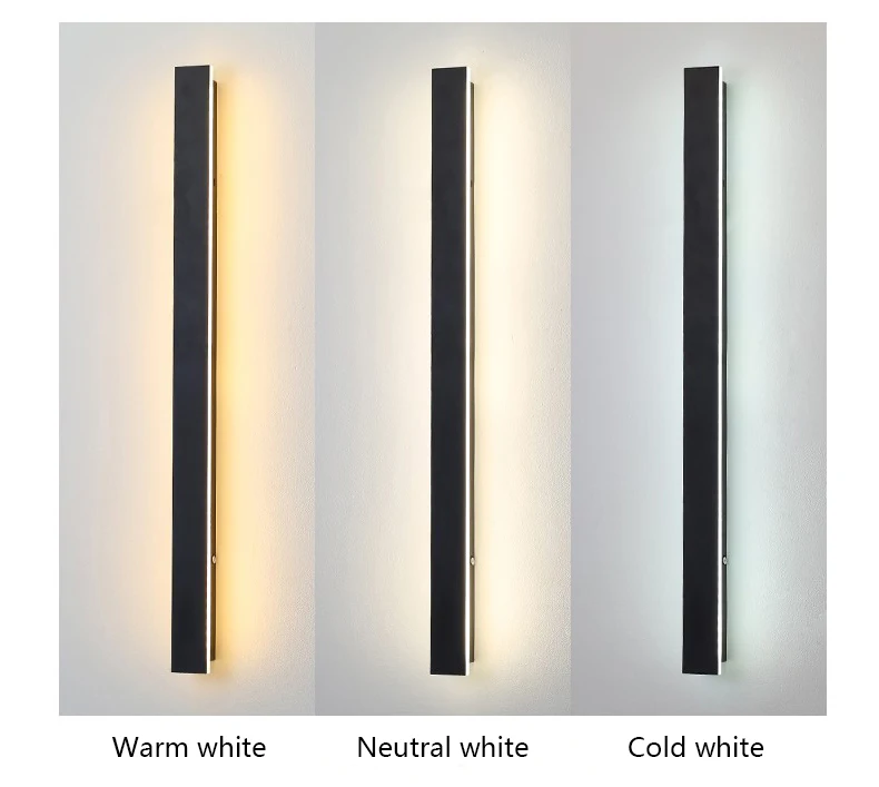 IP65 Waterproof Long LED Wall Lamp 110V 220V Outdoor Garden Villa Porch Indoor Decor Lighting Exterior Wall Sconce