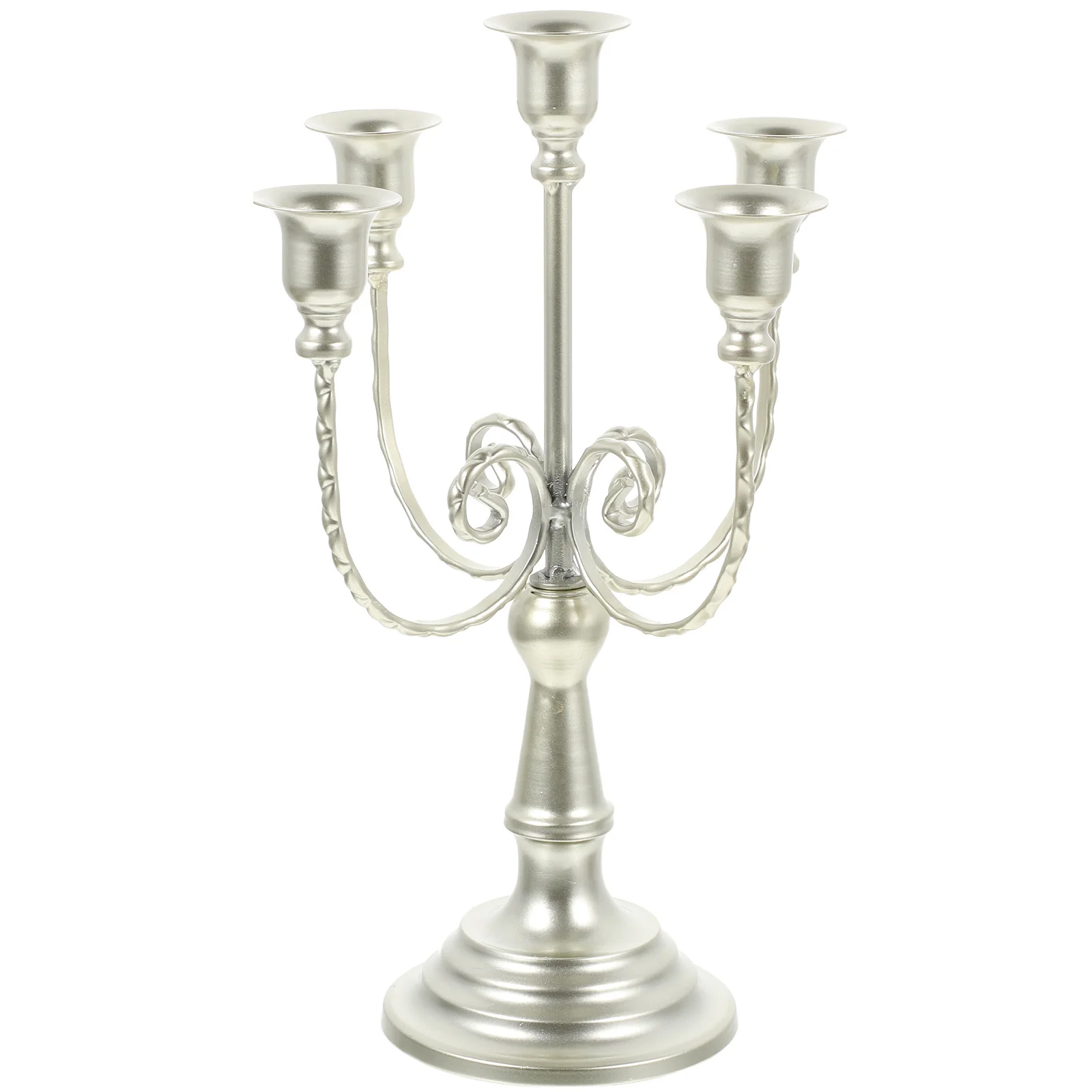 

5-Arm Metal Candelabra Vintage Style Holder for Dining Table Decorative Home Office Decoration European Design Iron