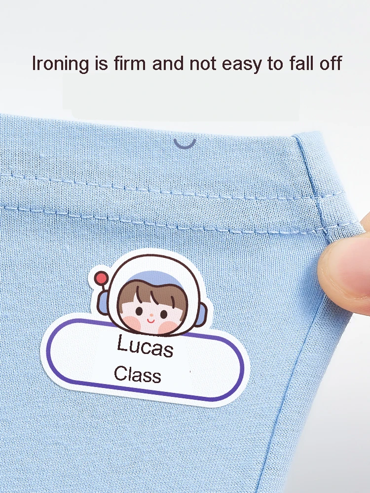 Customize Ironing Name Sticker for Kids Clothes Washable Tags for Children Clothing Uniform Bag Towel Personalized Name Label