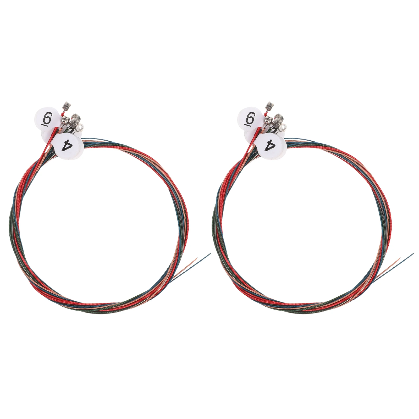 

2 Sets Colorful Guitar Strings Parts and Accessories Acoustic Spare Replace Kit Steel Wire