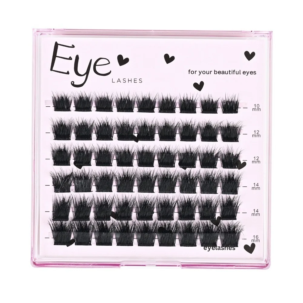 

3D Mink Effect Segmented False Eyelashes Single Cluster 10-16mm DIY Grafting Eyelashes Soft Fluffy Black/Brown Fake Eyelash Set