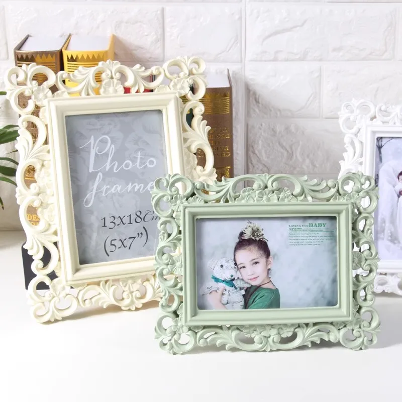 European Resin Photo Frame, Retro Relief Set, Wedding Dress, Children's Photo Frame