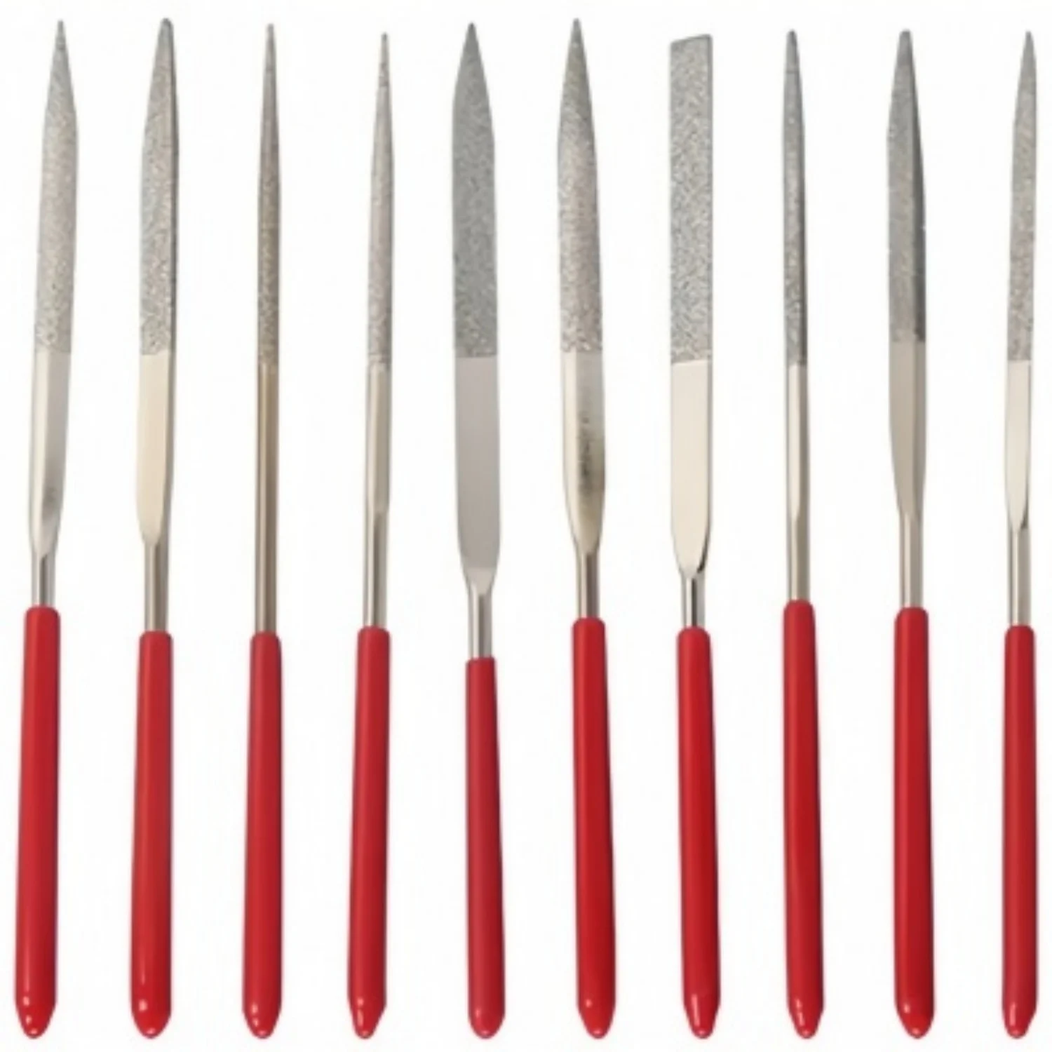 5/10-teiliges Nadelfeilen-Set, Mehrzweck-Diamantfeilen-Set, rund, quadratisch, flach, für Metallarbeiten, Holz, Kunststoff, Schleifen, Schmuck – Detail 1