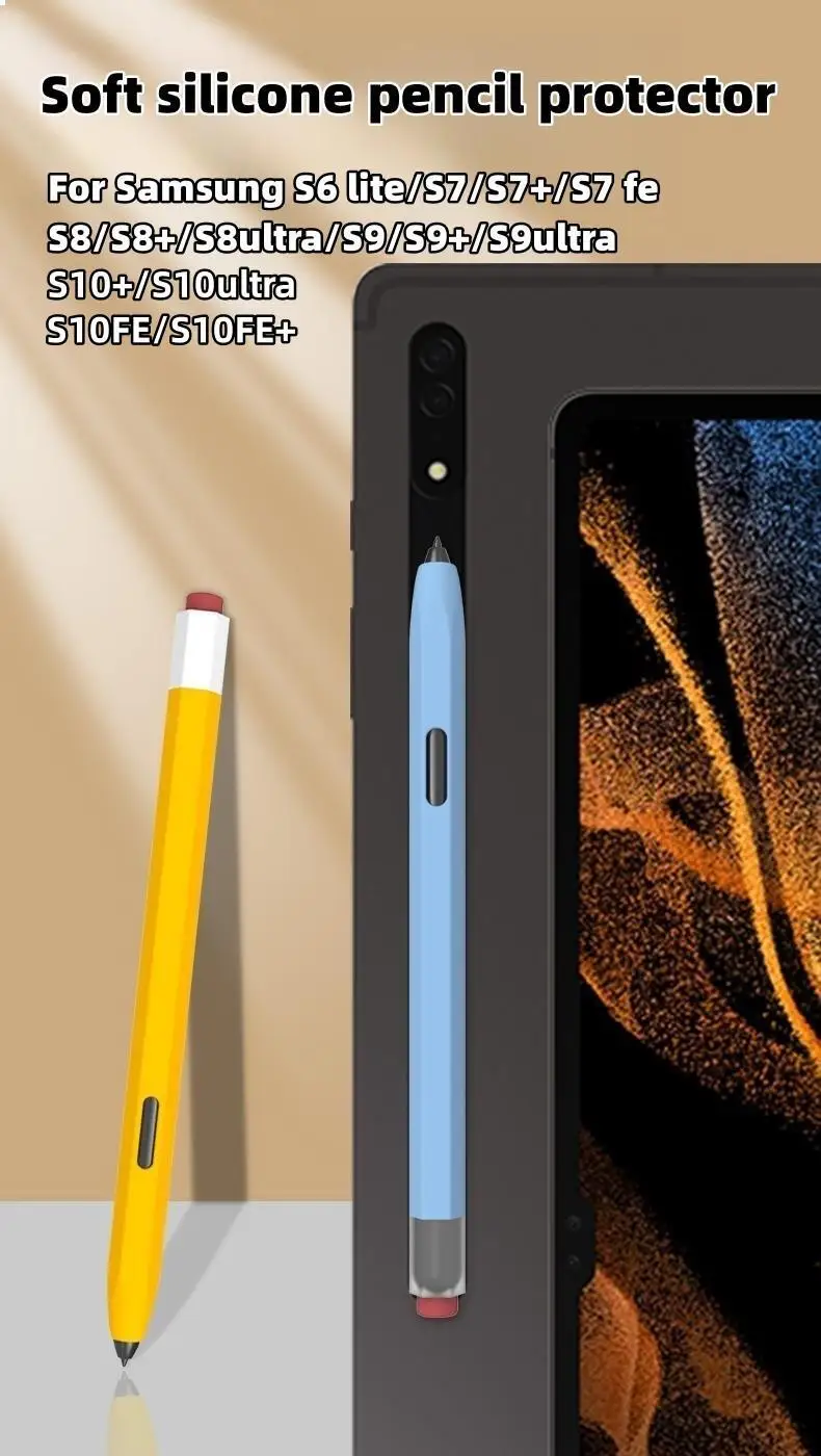Stiftetui für Samsung Galaxy Tab S11 Ultra S10 S9 S8 S7 S6 Lite Tablet Stylus Schutzhülle Weiches Silikon Stoßfest Rutschfest – Detail 1