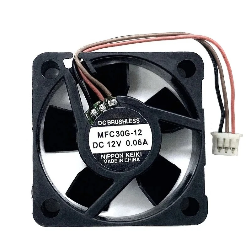

MFC30G-12 3010 Cooling Fan, 12V 3CM Micro Ultra-Thin Fan for 3D Printer, Inverter, and Server Driver Cooling