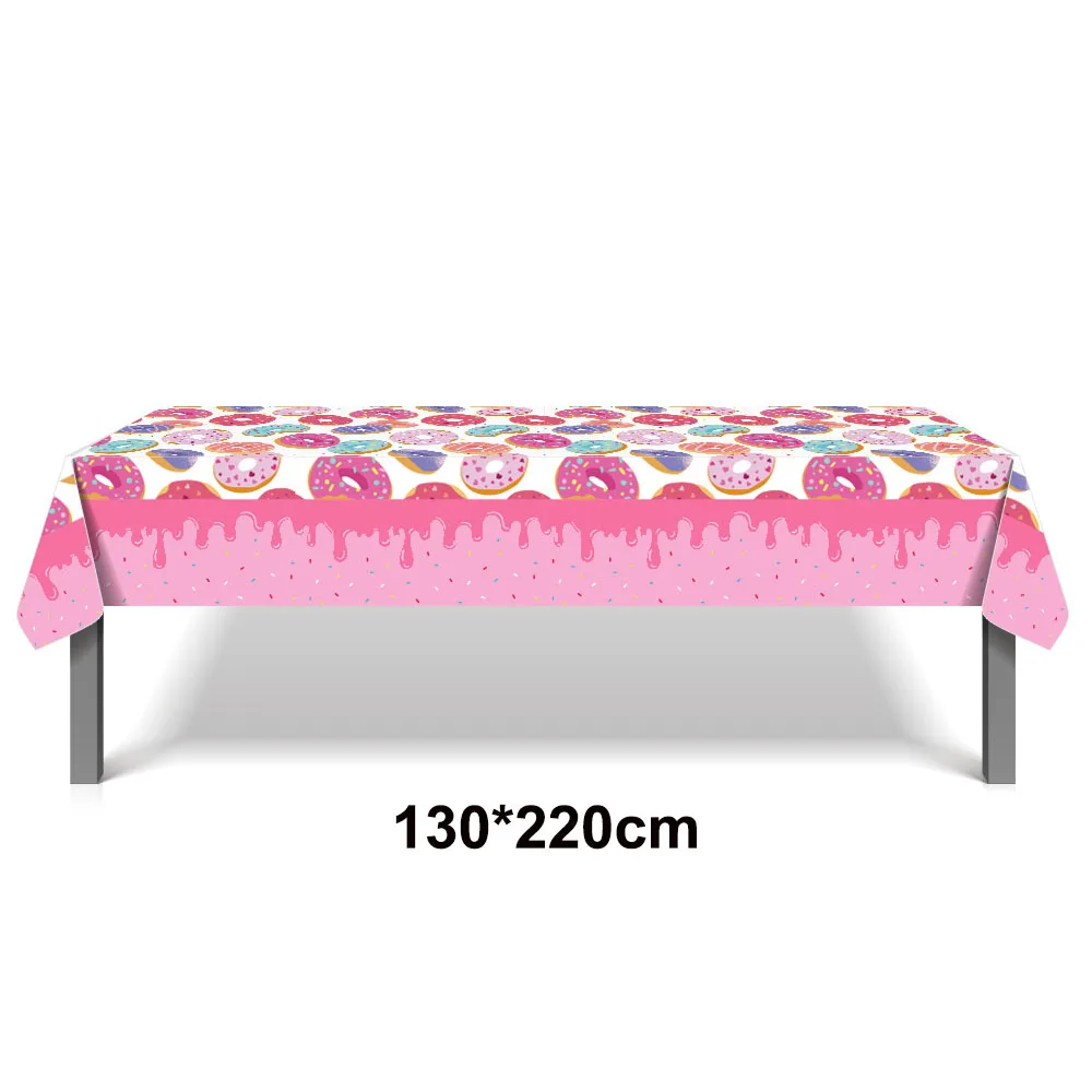 Donuts Dinner Plates Party Supplies Tableware Napkins Donut Tablecloth Donut Grow Up Birthday Party Baby Shower Decorations