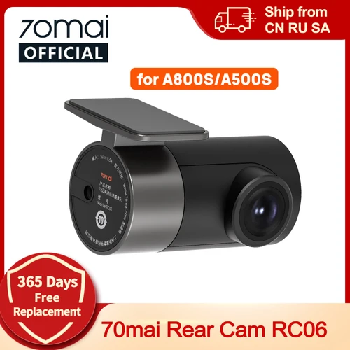 Imagen 1 del producto Cámara trasera 70mai RC06 para cámara de salpicadero 70mai 4K 70mai A800 4K cámara retrovisora DVR para coche 70mai Pro Plus + para A800S y A500S