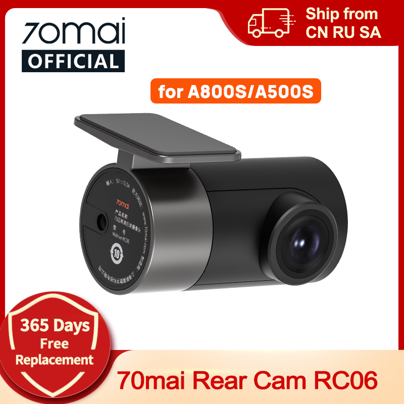 70mai Rear Cam RC06 for 70mai 4K Dash Cam 70mai A800 4K Car DVR Rearview cam 70mai Pro Plus+ for A800S & A500S 