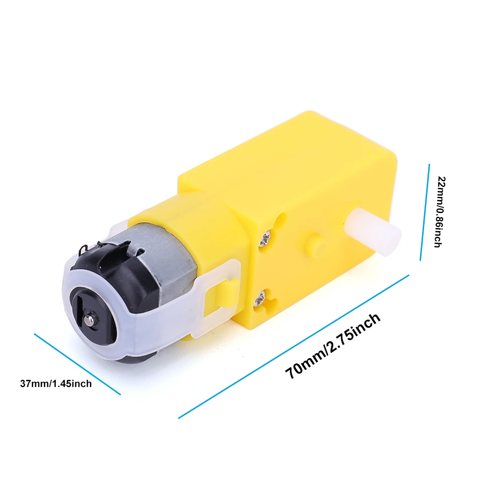1-50Pcs Dual Shaft TT Motor DC 3-12V for Arduino DIY Smart Car Robot Electric Gear Motor 1:48 Plastic TT Motor Tire Wheel view 3