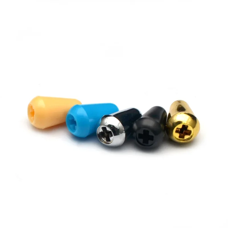 

50Pcs Electric Guitar 3 way 5 way Switch Knob Tip Cap Guitar Parts Replacement Multi Colour