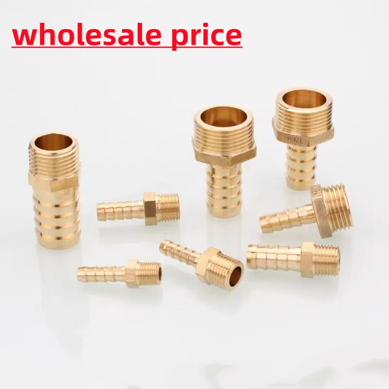 

Brass Hose Fitting 6/8/10/12/14/16/19/25mm Barb Tail 1/8" 1/4" 3/8" 1/2" 3/4" 1" BSP Male Female Thread Copper Connector Coupler