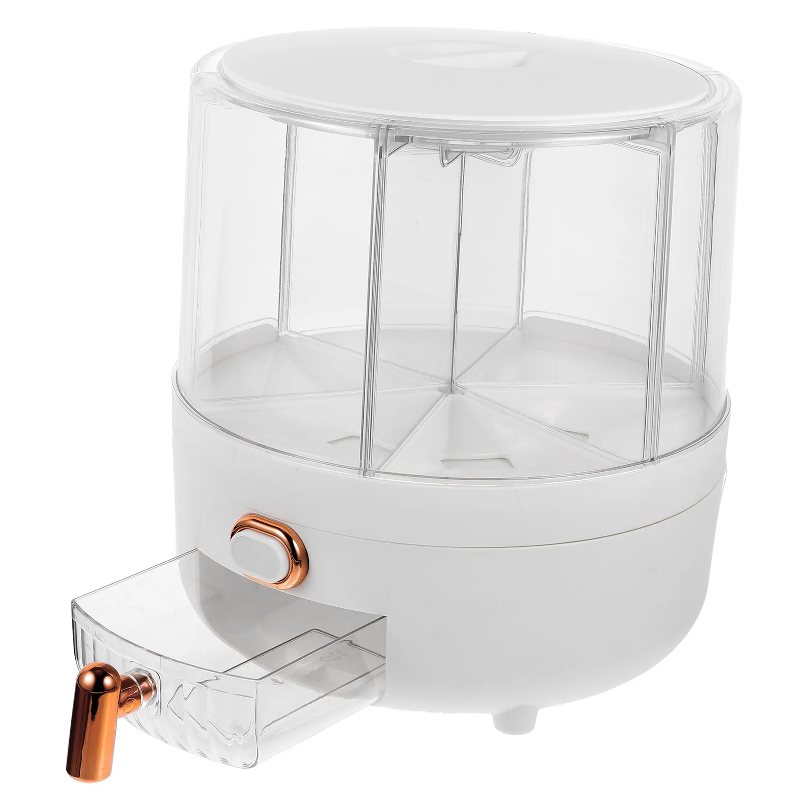 

6 Compartment Rice Container Storage Dispenser Kitchen Countertop Dry Food Organizer Rice Bean Container Cereal Holder