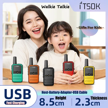 2 adet UHF hediyeler kablosuz interkom renkli gövde telsiz iki yönlü radyo masa Mini oyuncaklar telefon Talki Walki Walkie Talkie