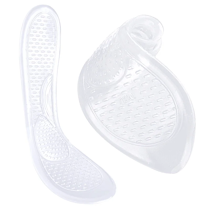 Women's Comfort Adhesive High-Heeled Shoes Insoles Invisible Anti-Slip Gel Arch Pad for Sandals Sweat-Absorbent Insole