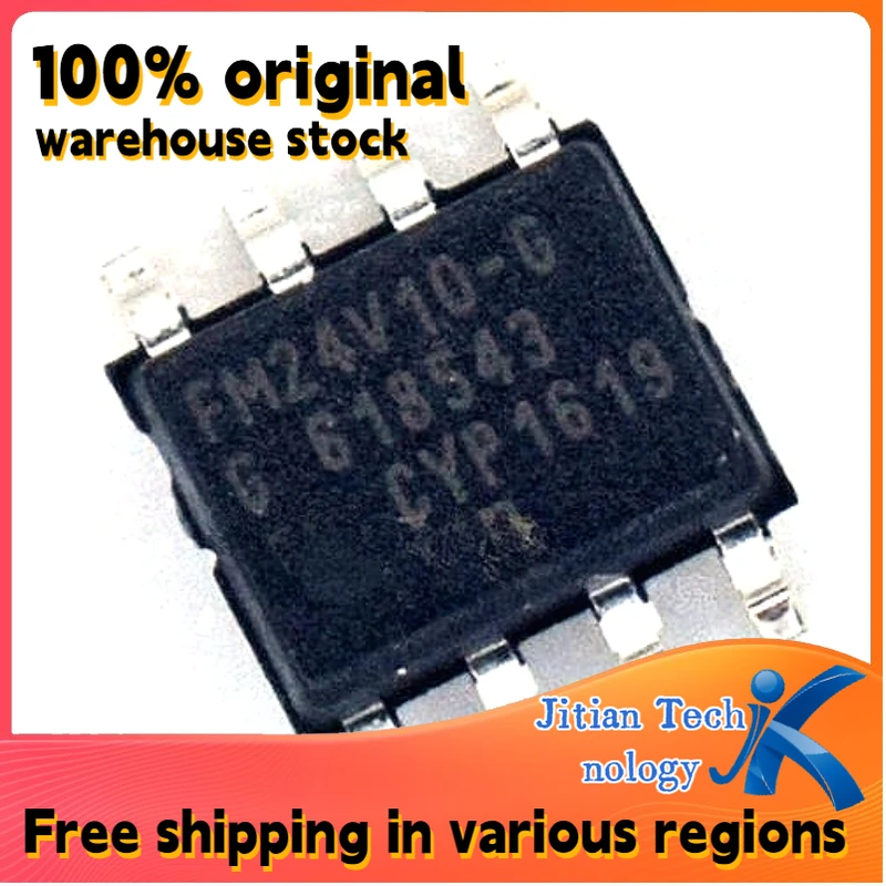 100% original inventory 10PCS FM24V10-GTR logo FM24V10-G SOIC-8 Ferroelectric memory chip Channel direct sales