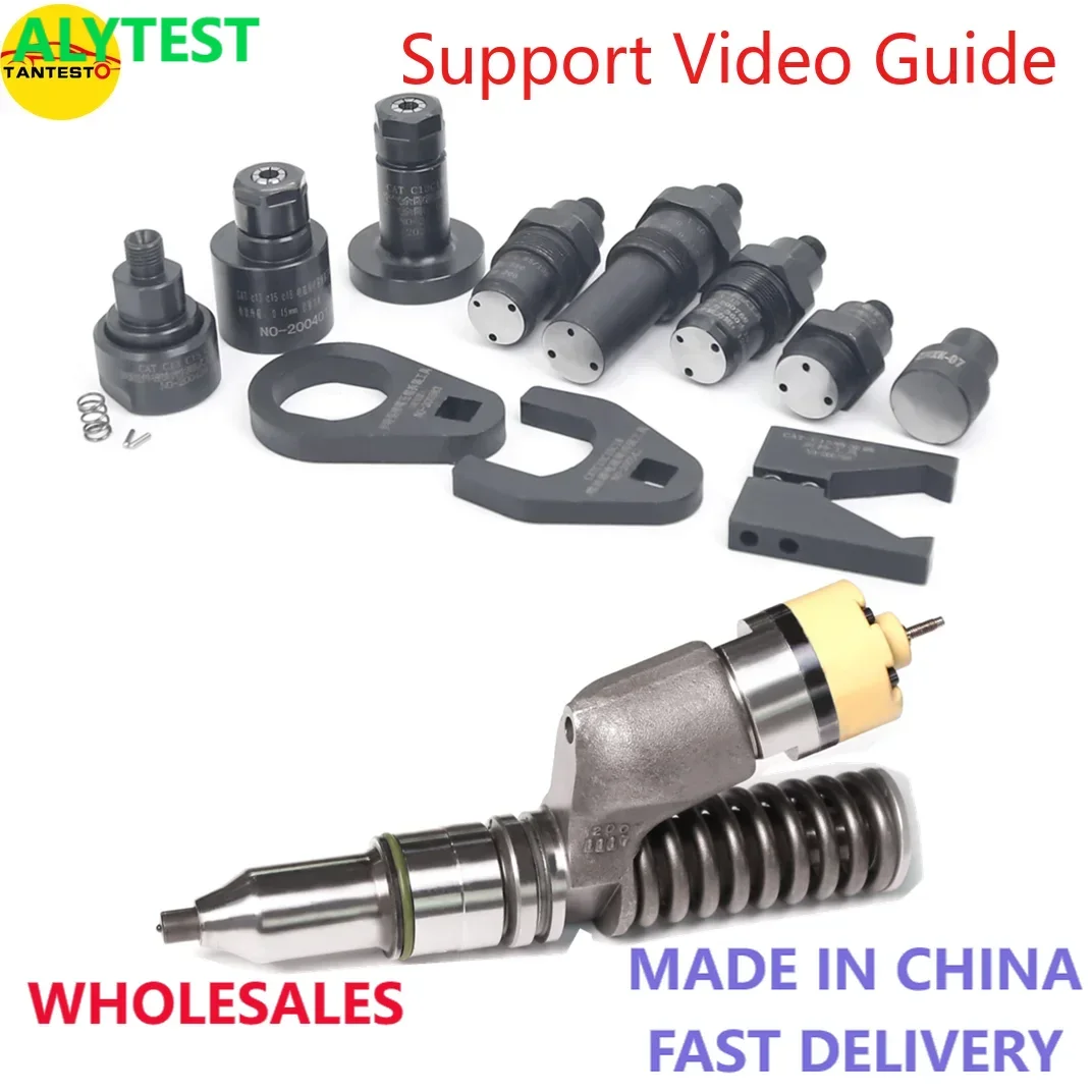 For Cat C13C15C18 EUI EUP Common Rail Injector Disassemble Valve Stroke Measure Open Press Pressure Adaptor Tools Fixture Clamp