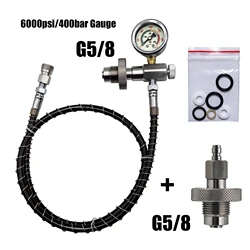 New HPA DIN Dive Cylinder Decanting Equalising Refill Filling Station Pressure Gauge Dual 232 and 300Bar Tank Bottle