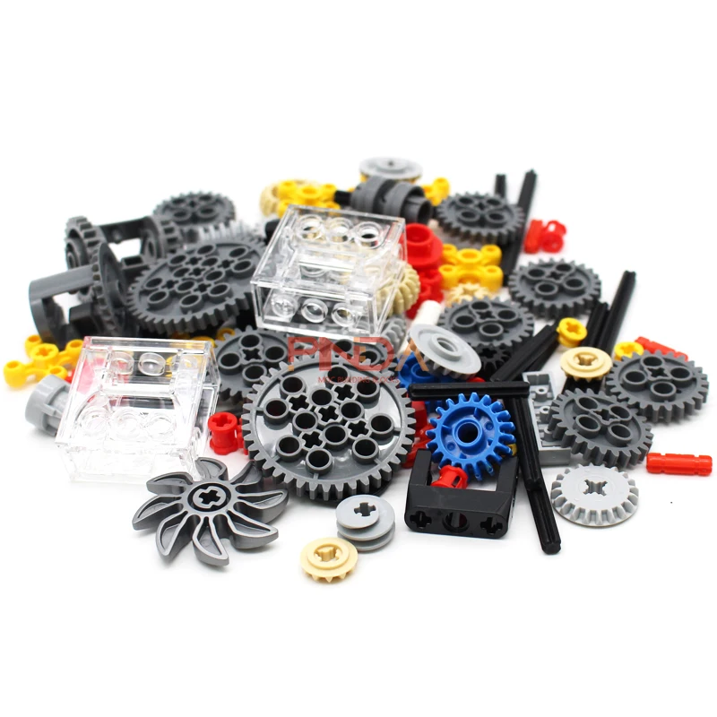 Technical Car Transmission Driving Ring Changeover Catch Gear Connector Axle Building Blocks Kit Parts MOC Brick Mindstorms Toys