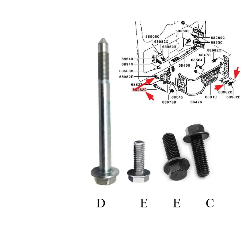 1 Pcs Spare Tire Cover Backet Screw SHELL for Pajero V90 MU001081 for Shogun V80 Panel Screws for Montero 5 Different Choice