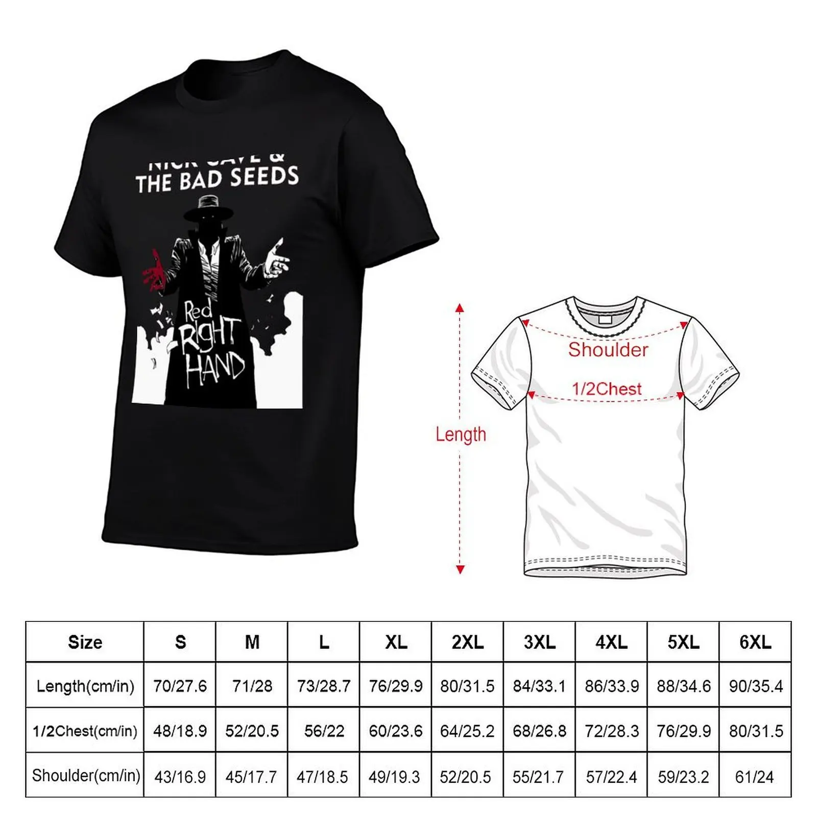 Nick Cave and Bad Seeds R T-Shirt blue lock cute tops shirts men