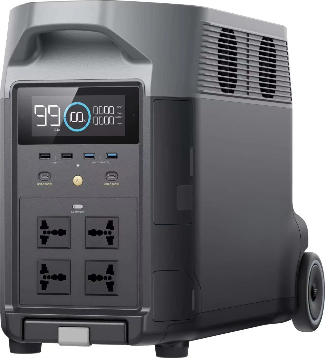 High-Efficiency Deltapro3600W/3600Wh Solar Portable Power Stations Vehicle Home Energy Storage System Pure Sine Wave MPPT Car