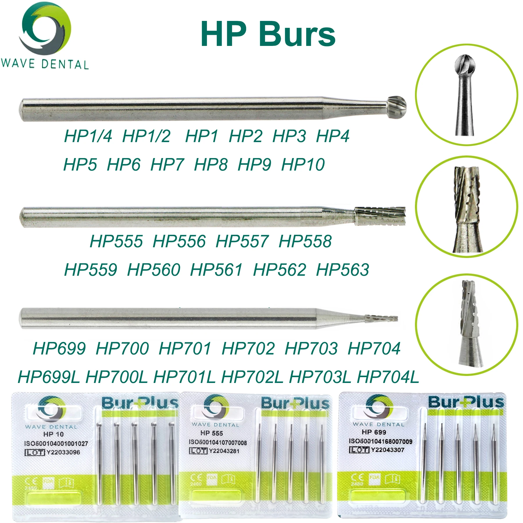 Golf Tandheelkunde Burs Wolfraamcarbide Bur Tandheelkunde Boren Bits Tandheelkundige Aardbeien Hp Cutter Tandarts Gereedschap