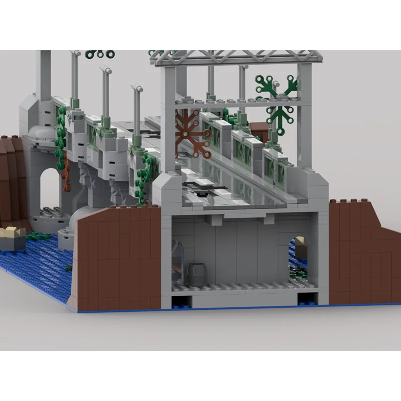 City Street View Modello Moc Building Blocks Modello a ponte Tecnologia Mattoni Assemblaggio fai-da-te Costruzione Regali giocattolo per le vacanze