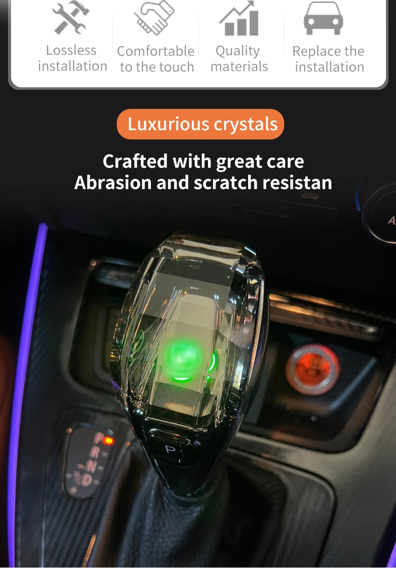 crystal shift knob It is suitable forBMW    X1 E84 2010s auto shift head with unlock button